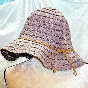 C.C. Exclusives Cotton Lace Sun Hat in Taupe